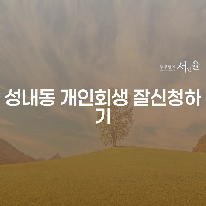 성내동 개인회생 잘신청하기