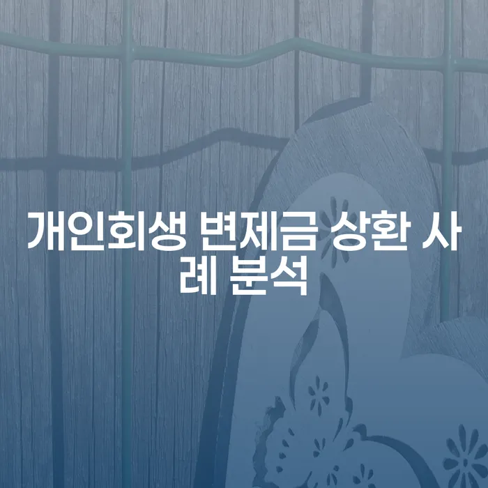 개인회생 변제금 상환 사례 분석: 어떻게 해결할 수 있을까요?